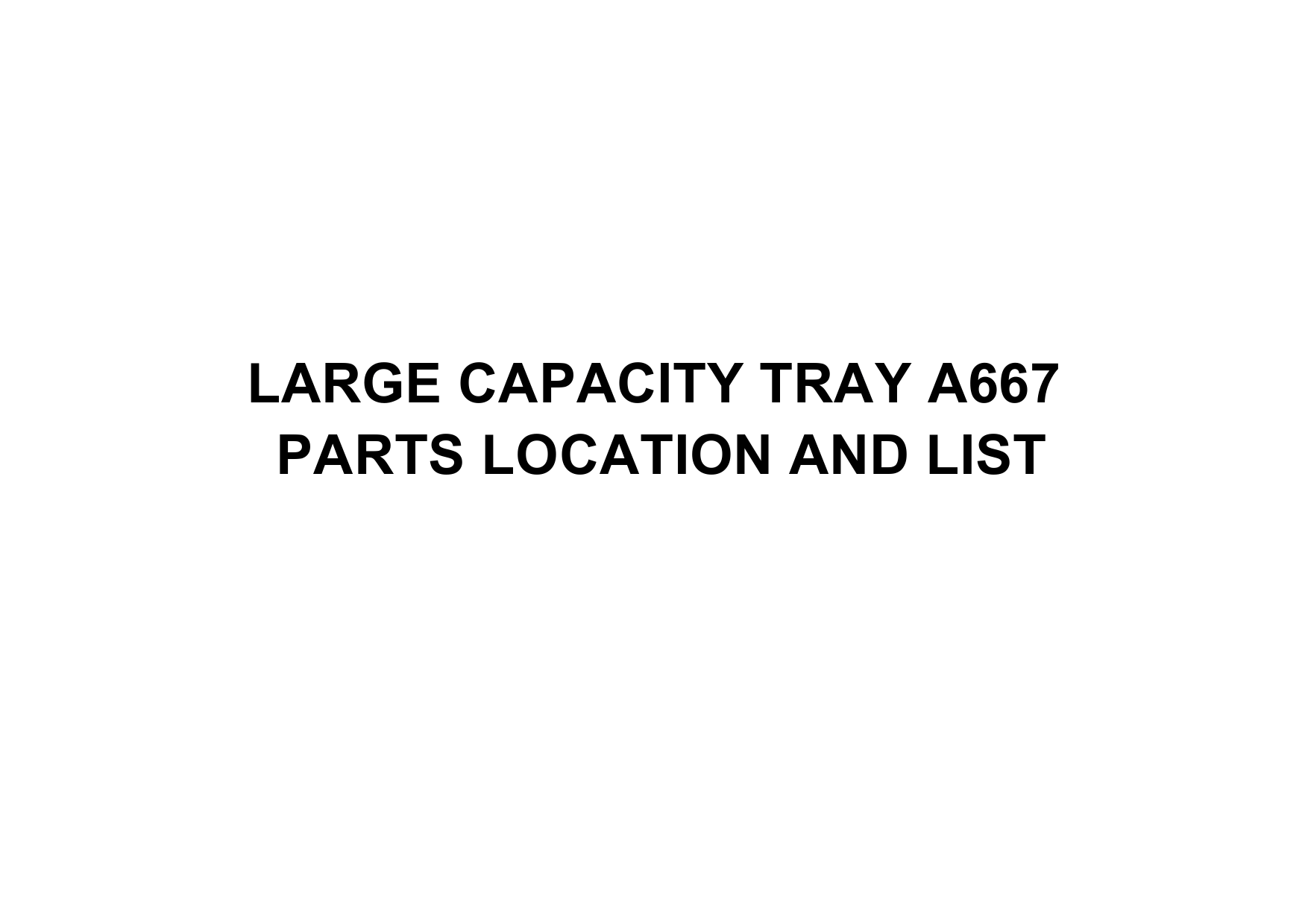 RICOH Options A667 LARGE-CAPACITY-TRAY Parts Catalog PDF download-1